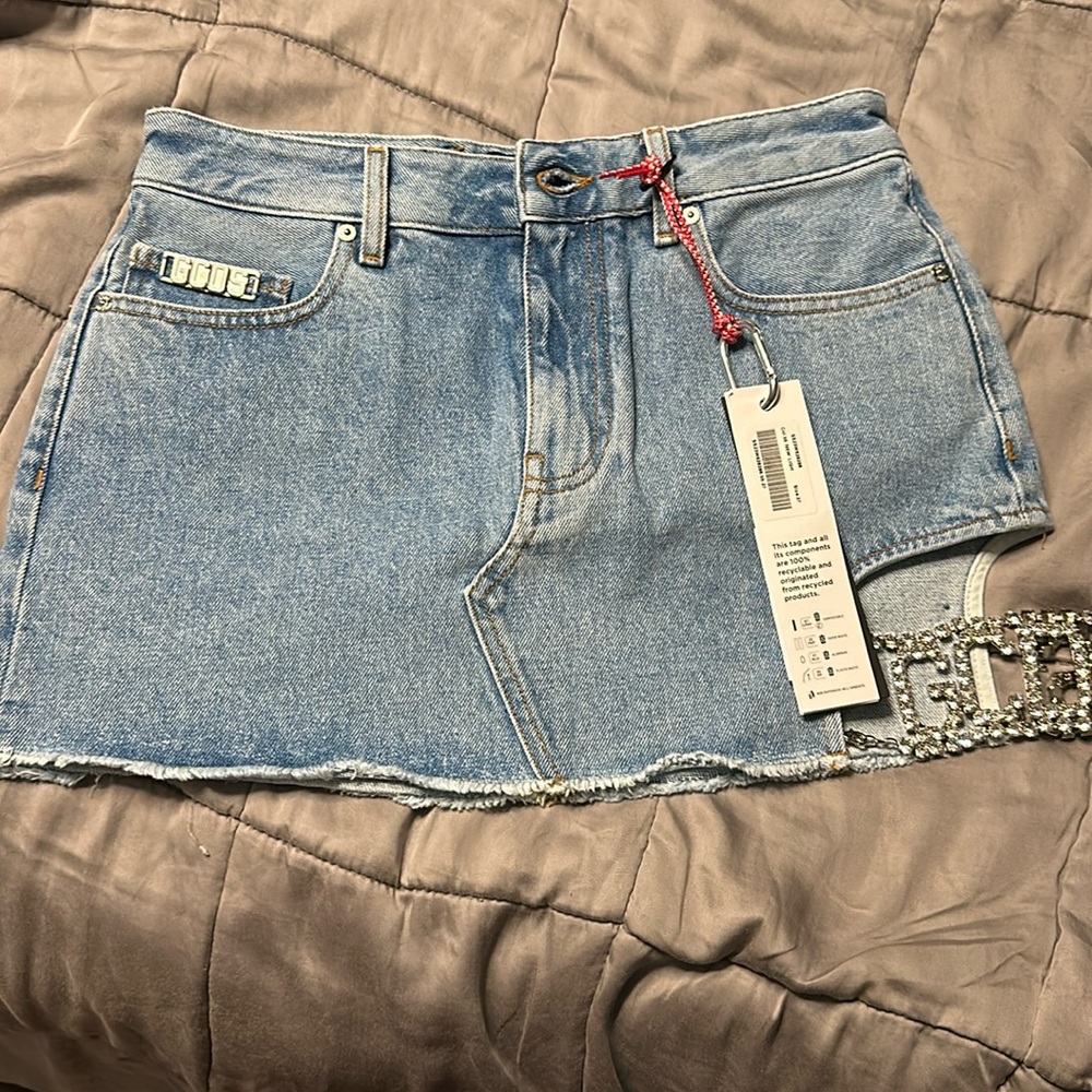 GCDS Jean Skirt
